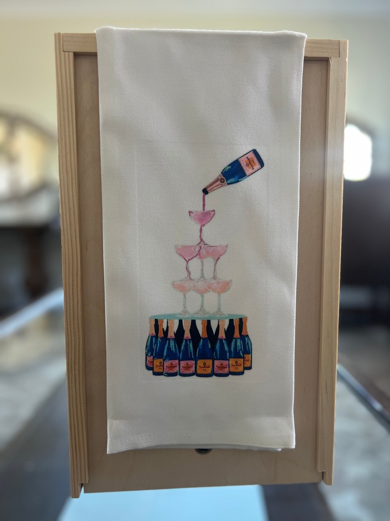 Champagne Tower Dish Towel 1