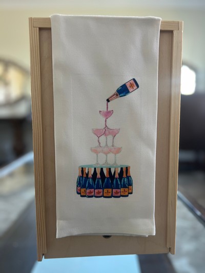 Champagne Tower Dish Towel