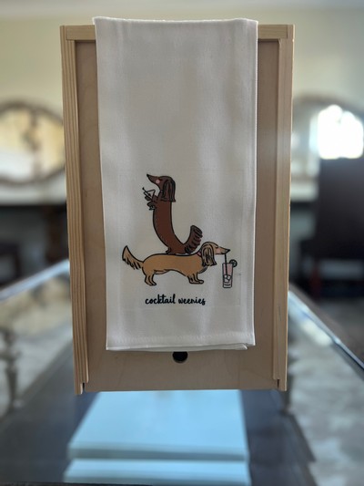 Cocktail Weenie Dish Towel